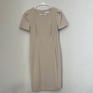 Calvin Klein Women's Beige Mini Dress